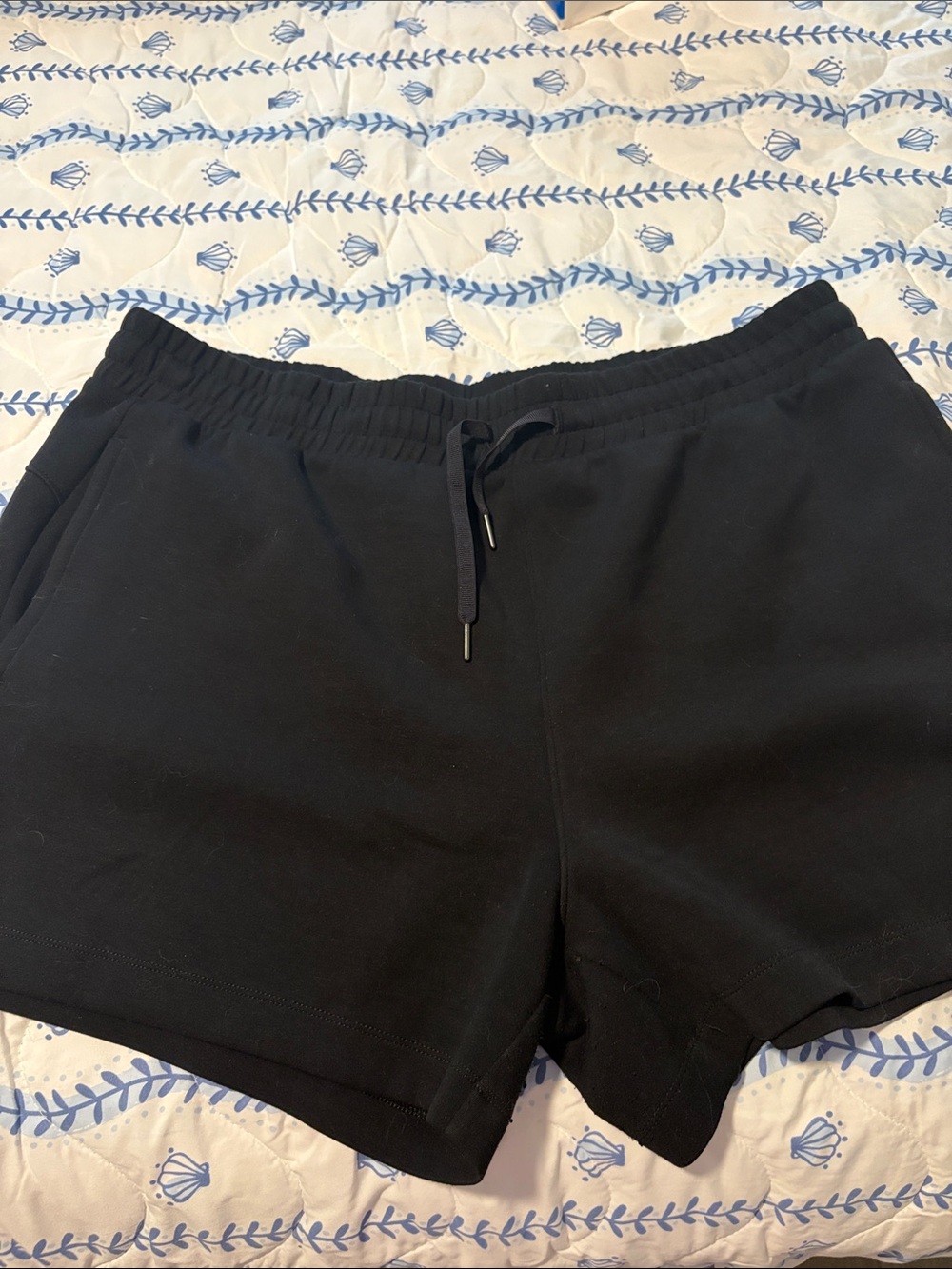 Women's Black Athletic Drawstring Shorts
